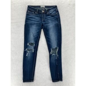 Buckle BKE Jeans Women's 26 Stella Ankle Skinny Dark Blue Stretch Denim Grunge